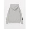 LCW Kids Gri Baskılı Uzun Kollu Erkek Çocuk Hoodie