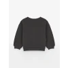 LCW baby Haki Bisiklet Yaka Uzun Kollu Baskılı Kız Bebek Sweatshirt