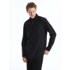 LCWAIKIKI Classic Siyah Regular Fit Uzun Kollu Gabardin Erkek Gömlek