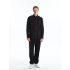 LCWAIKIKI Classic Siyah Regular Fit Uzun Kollu Gabardin Erkek Gömlek