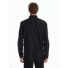 LCWAIKIKI Classic Siyah Regular Fit Uzun Kollu Gabardin Erkek Gömlek