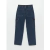 LCW Kids İndigo Beli Lastikli Regular Fit Erkek Çocuk Jean Pantolon