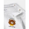 LCW baby Beyaz Baskılı Erkek Bebek Sweatshirt ve Pantolon 2li Takım