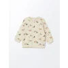 LCW baby Ekru Baskılı Erkek Bebek Sweatshirt ve Eşofman Alt 2li