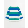 LCW baby Ekru Polo Yaka Uzun Kollu Baskılı Erkek Bebek Sweatshirt ve Pantolon 2li Takım