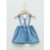 LCW baby Mavi Beli Lastikli Basic Kız Bebek Jean Etek