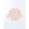 LCW baby Pembe Bisiklet Yaka Kız Çocuk Sweatshirt ve Tayt