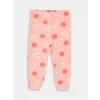 LCW baby Pembe Bisiklet Yaka Uzun Kollu Kız Bebek Pijama Takımı