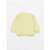 LCW baby Sarı Bisiklet Yaka Baskılı Erkek Bebek Sweatshirt ve Eşofman Alt 2li
