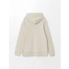 LCW Casual Bej Uzun Kollu Baskılı Erkek Kalın Hoodie