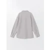 LCW Casual Gri Regular Fit Uzun Kollu Erkek Dokulu Gömlek