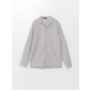 LCW Casual Gri Regular Fit Uzun Kollu Erkek Dokulu Gömlek