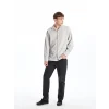 LCW Casual Gri Regular Fit Uzun Kollu Erkek Dokulu Gömlek