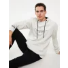 LCW Casual Gri Uzun Kollu Baskılı Erkek Hoodie