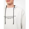 LCW Casual Gri Uzun Kollu Baskılı Erkek Hoodie