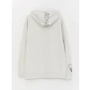 LCW Casual Gri Uzun Kollu Baskılı Erkek Hoodie