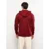 LCW Casual Kırmızı Uzun Kollu Baskılı Erkek Kalın Hoodie