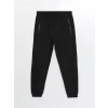 LCW Casual Siyah Slim Fit Erkek Kalın Jogger Eşofman Altı