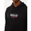 LCW Casual Siyah Uzun Kollu Baskılı Erkek Hoodie