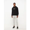 LCW Casual Siyah Uzun Kollu Baskılı Erkek Hoodie