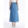 LCW Grace Mavi Kadın Beli Lastikli Düz Jean Etek