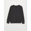 LCW Kids Antrasit Bisiklet Yaka Çift Yönlü Payetli Uzun Kollu Erkek Çocuk Sweatshirt