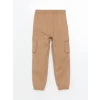 LCW Kids Bej Beli Lastikli Erkek Çocuk Kargo Jogger Pantolon