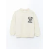 LCW Kids Bej Bisiklet Yaka Erkek Çocuk Sweatshirt ve Eşofman Alt 2li