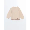 LCW Kids Bej Çiçekli Kız Çocuk Sweatshirt ve Tayt 2li
