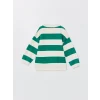 LCW Kids Bej Çizgili Erkek Çocuk Sweatshirt ve Pantolon 2li