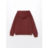 LCW Kids Bordo Kapüşonlu Erkek Çocuk Kalın Sweatshirt