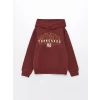 LCW Kids Bordo Kapüşonlu Erkek Çocuk Kalın Sweatshirt
