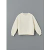 LCW Kids Ekru Bisiklet Yaka Kız Çocuk Sweatshirt ve Tayt