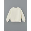 LCW Kids Ekru Bisiklet Yaka Kız Çocuk Sweatshirt ve Tayt