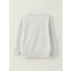 LCW Kids Gri Bisiklet Yaka Baskılı Uzun Kollu Erkek Çocuk Sweatshirt
