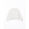 LCW Kids Gri Bisiklet Yaka Kız Çocuk Sweatshirt