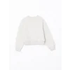 LCW Kids Gri Bisiklet Yaka Kız Çocuk Sweatshirt