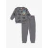 LCW Kids Gri Paw Patrol Baskılı Erkek Çocuk Sweatshirt ve Eşofman Alt 2li Takım