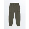 LCW Kids Haki Beli Lastikli Erkek Çocuk Kargo Jogger Pantolon