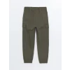 LCW Kids Haki Beli Lastikli Erkek Çocuk Kargo Jogger Pantolon