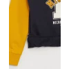 LCW Kids Lacivert Bisiklet Yaka Baskılı Uzun Kollu Erkek Çocuk Sweatshirt ve Eşofman Altı