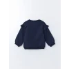 LCW Kids Lacivert Nakışlı Kız Çocuk Sweatshirt ve Tayt 2li