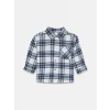 LCW Kids Lacivert Uzun Kollu Ekose Desenli Erkek Çocuk Oduncu Gömlek