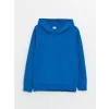 LCW Kids Mavi Basic Uzun Kollu Erkek Çocuk Hoodie