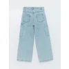 LCW Kids Mavi Beli Ayarlanabilir Lastikli Kız Çocuk Jean Pantolon