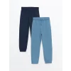 LCW Kids Mavi Beli Lastikli Erkek Çocuk Eşofman Alt 2li