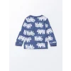 LCW Kids Mavi Bisiklet Yaka Erkek Çocuk Pijama Takımı