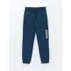 LCW Kids Petrol Beli Lastikli Erkek Çocuk Kalın Jogger Eşofman Altı
