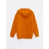 LCW Kids Sarı Kapüşonlu Kapitone Desenli Uzun Kollu Erkek Çocuk Sweatshirt