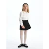LCW Kids Siyah Beli Lastikli Kız Çocuk Şort Etek